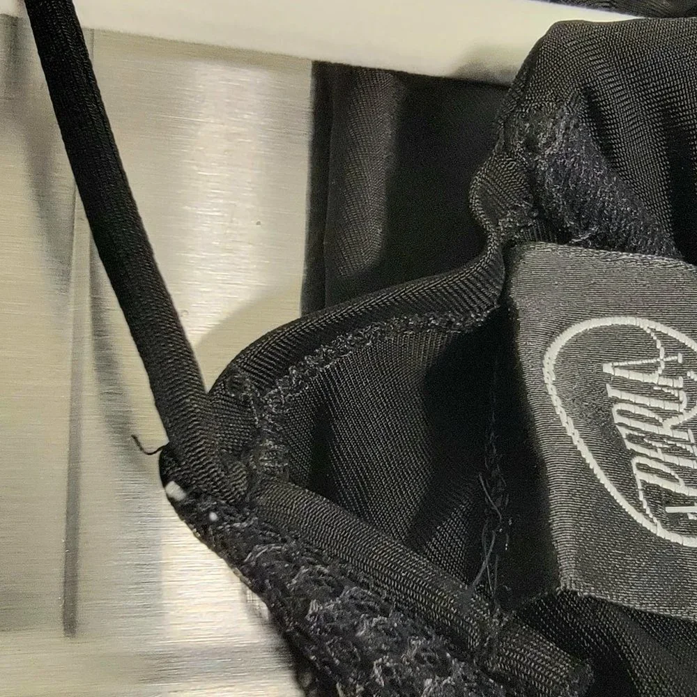 Vintage LA PERLA Ritmo Black Bodysuit w/ Jeweled & Beaded Back   Size 44/8 - Picture 11 of 11